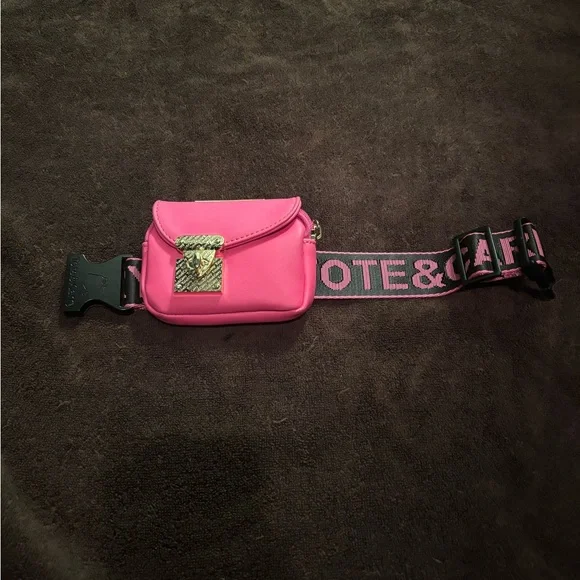 Vibrant Pink Belt Bag with Logo Strap - Picture 1 of 3